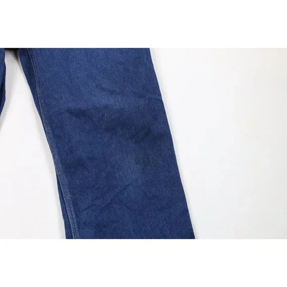 Vintage 90s Carhartt Mens 34x34 Distressed Spell Out Wide Leg Dungaree Jeans USA
